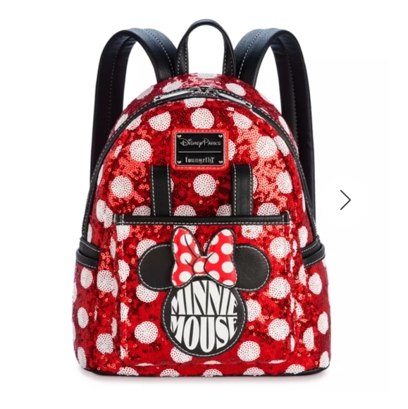 LOUNGEFLY Disney Minnie Mouse Sequin Polka Dot Loungefly Mini Backpack